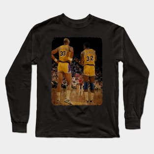 Kareem Abdul Jabbar and Magic Johnson Long Sleeve T-Shirt